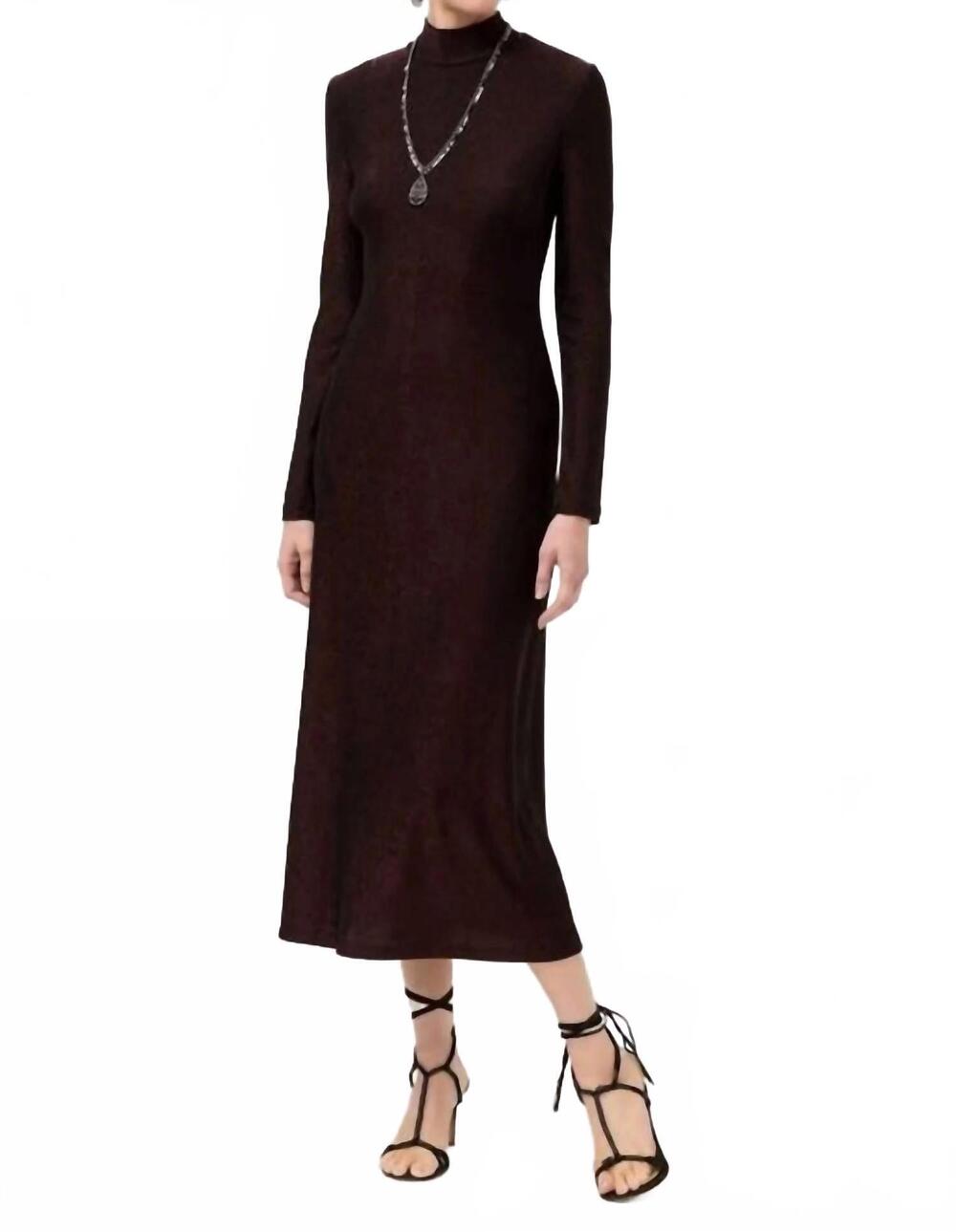 NEW JOHNNY WAS jewell midi dress in espresso